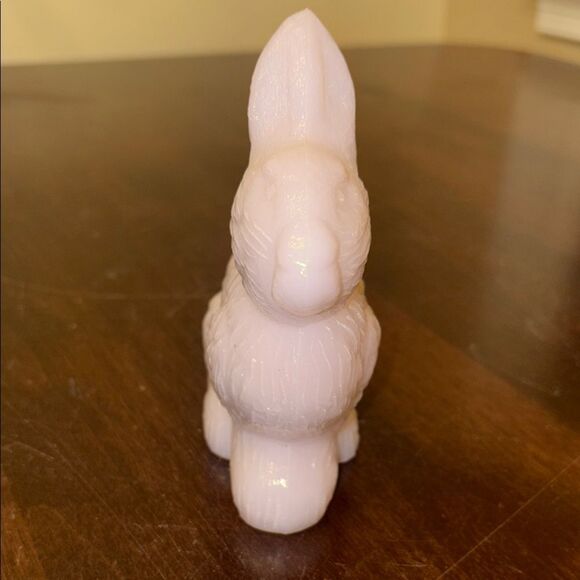 Mosser Glass Crown Tuscan Pink Easter Rabbit Bunny - Picture 2 of 6